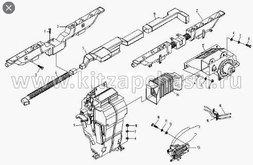 Воздухозаборник отопителя в сборе с заслонками BAW Fenix 1065 Евро 3 BP17808110053